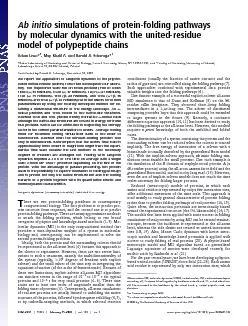 Abinitiosimulationsofproteinfoldingpathwaysbymoleculardynamicswiththe