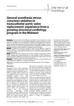 General anesthesia versusconscious sedation intranscatheter aortic val