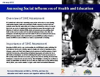 Assessing Social Inx0066006Cuencers of Health and Education