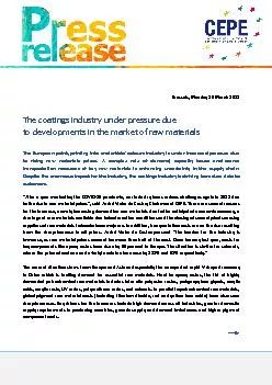 The coatings industry under pressure due