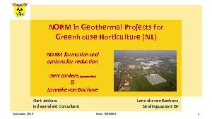 NORM in Geothermal Projects for