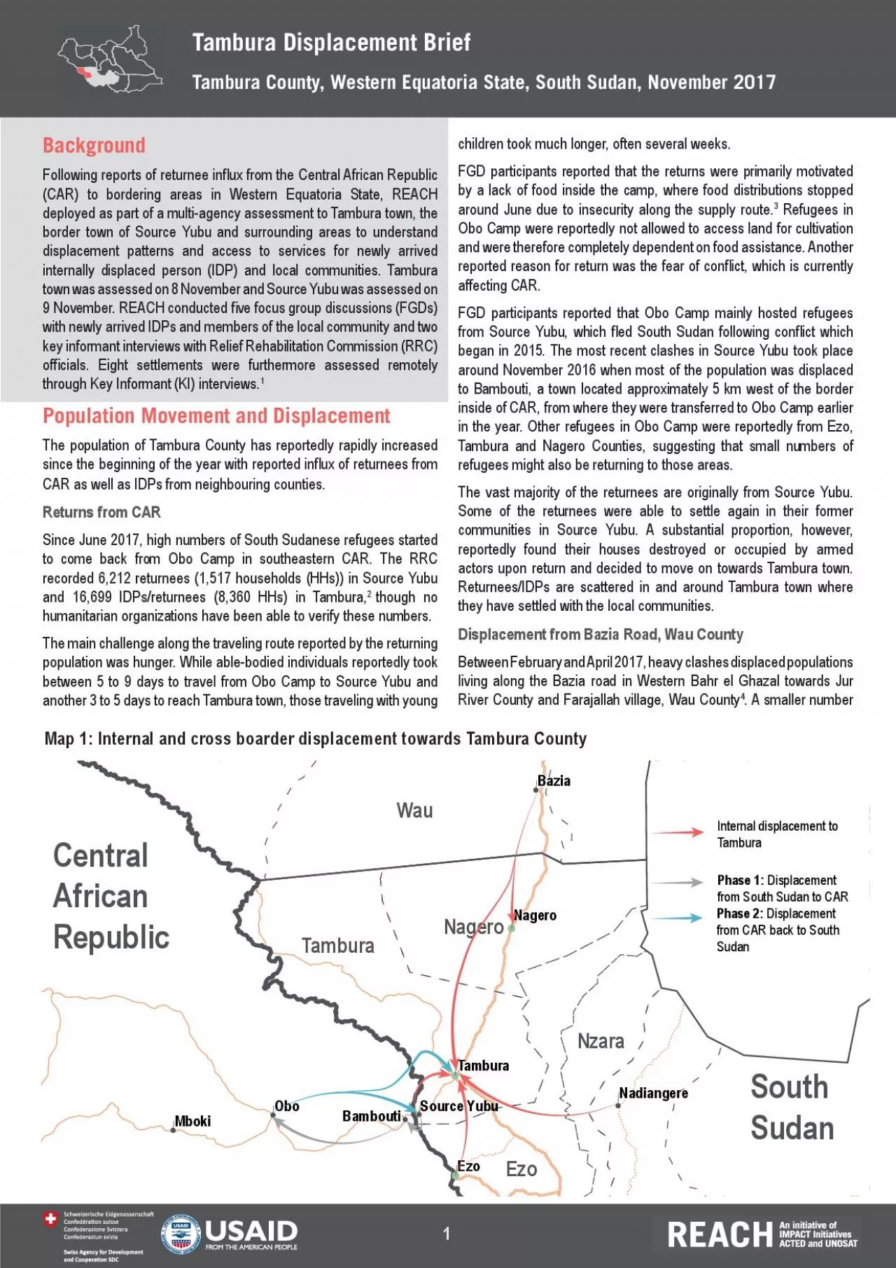 PDF-Tambura Displacement BriefTambura County Western Equatoria State Sou