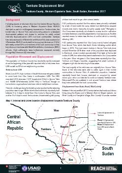 Tambura Displacement BriefTambura County Western Equatoria State Sou