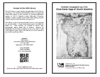 Humboldts autographed copy of the CruzCano map of South AmericaThe A