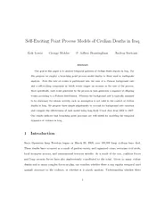 SelfExciting Point Process Models of Civilian Deaths i