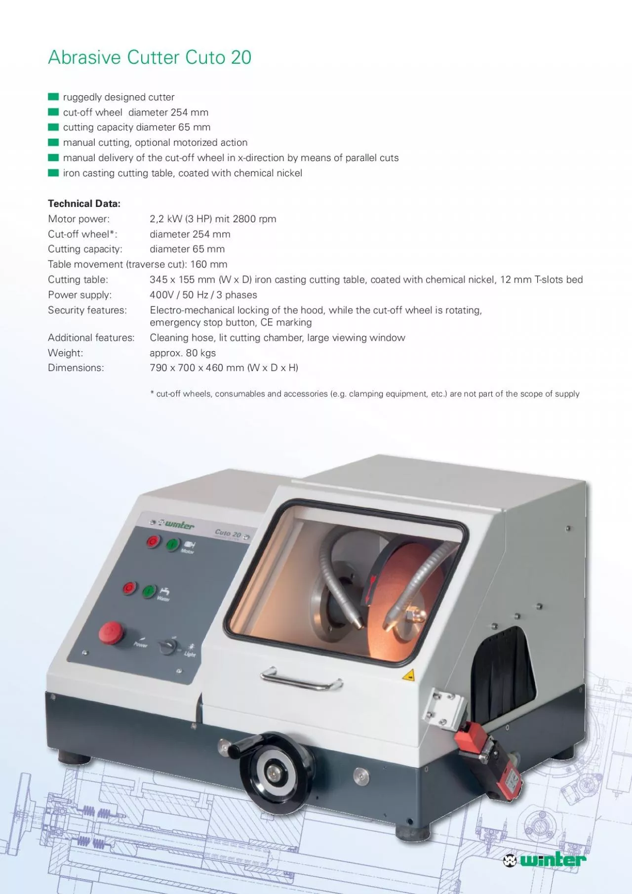 PDF-Additional cutters with different performance parameters are available