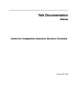 YabiDocumentationReleaseCentreforComparativeGenomicsMurdochUniversity