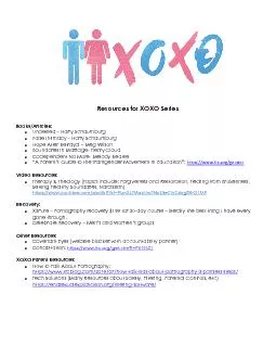 Resources for XOXO Series