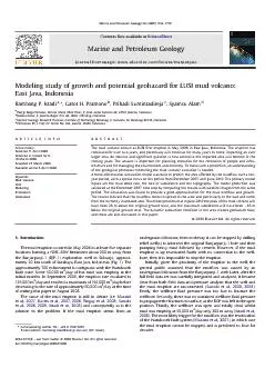 ModelingstudyofgrowthandpotentialgeohazardforLUSImudvolcanoEastJavaI