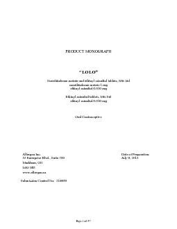 Page 1 of 47 Norethindrone acetate and ethinyl estradiol tablets Mfr