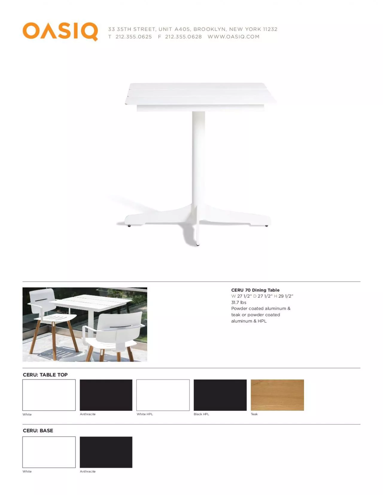 PDF-CERU 70 Dining Table