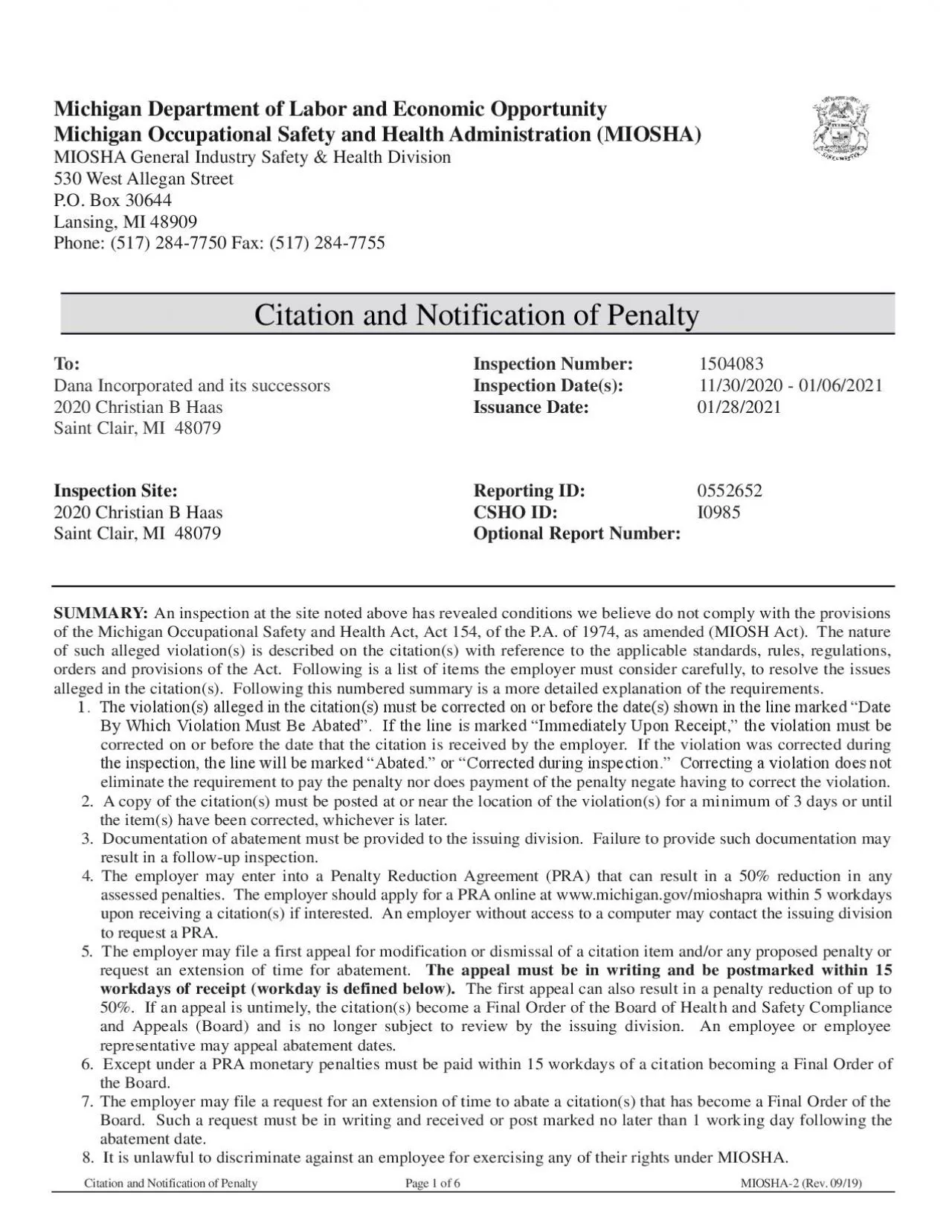 PDF-Citation and Notification of Penalty