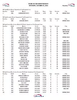 WOHE 5K AGE GROUP RESULTS