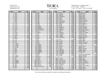 Pricelist 2021