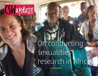 updateMARCH 2013On conducting sexualities research in AfricaKAY