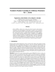 Exclusive Feature Learning on Arbitrary Structures via