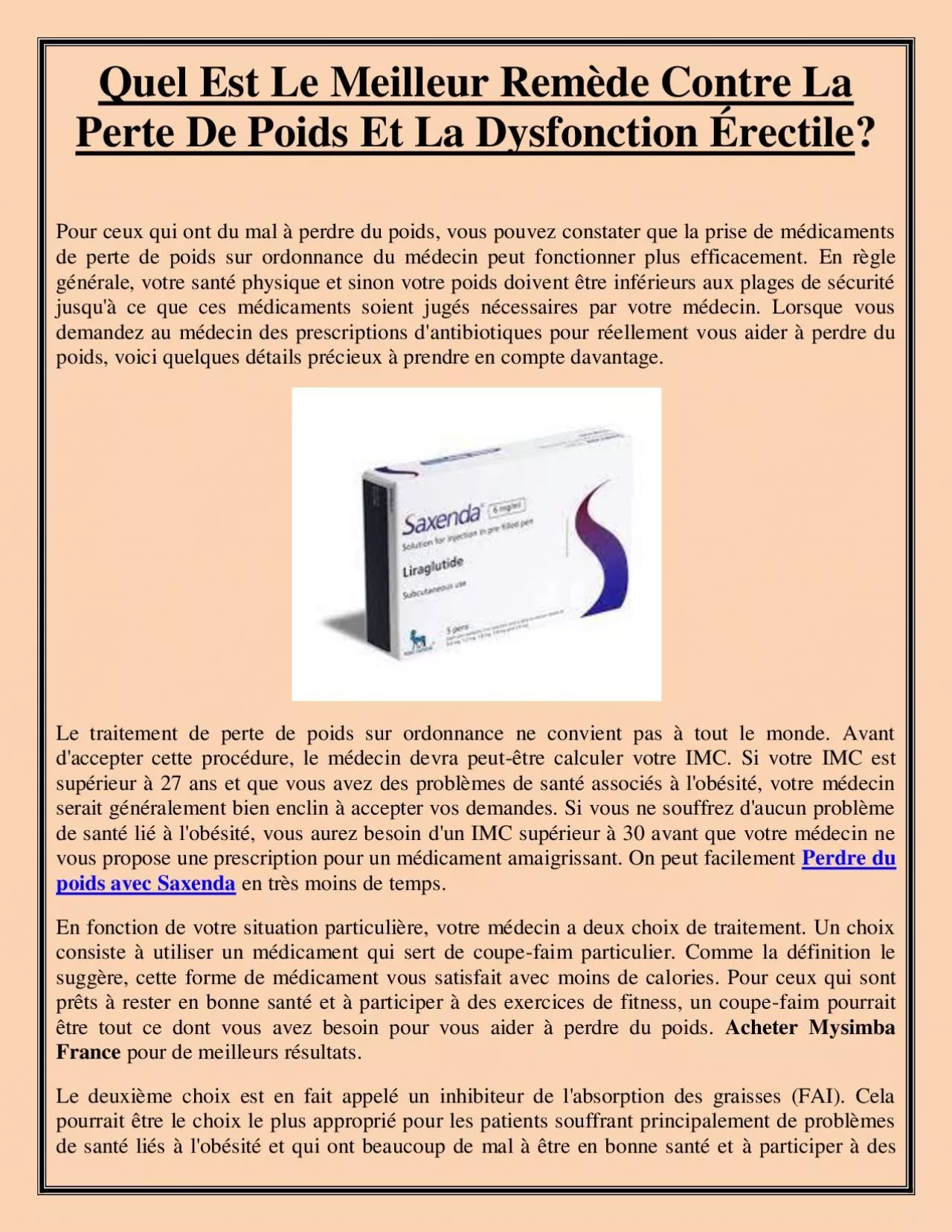 PDF-Quel Est Le Meilleur Remède Contre La Perte De Poids Et La Dysfonction Érectile?