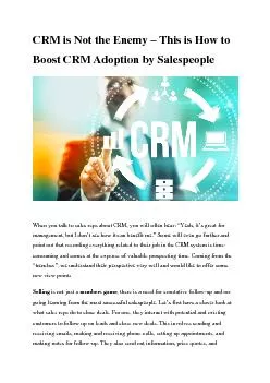 CRM is Not the Enemy – This is How to Boost CRM Adoption by Salespeople