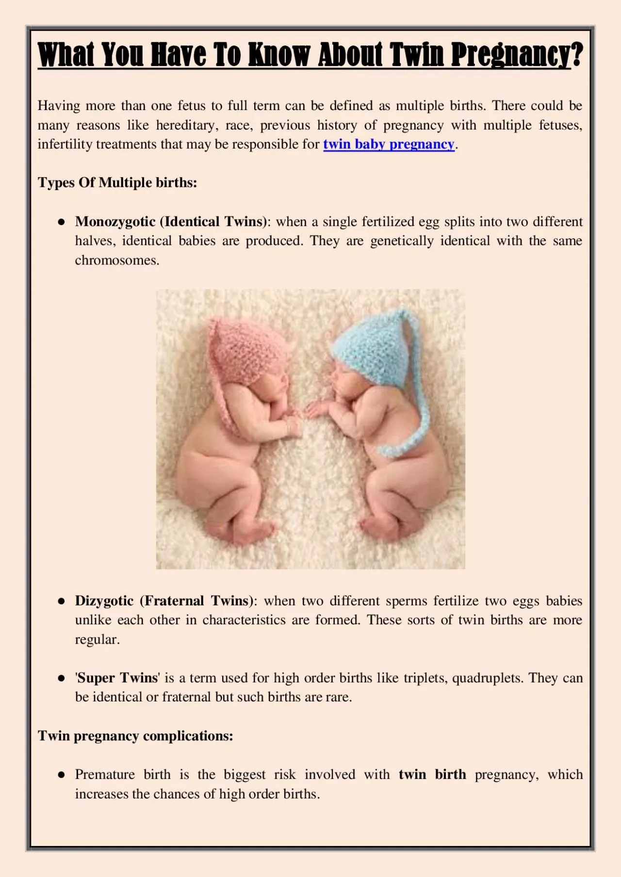 PDF-What You Have To Know About Twin Pregnancy?