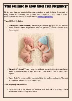 What You Have To Know About Twin Pregnancy?