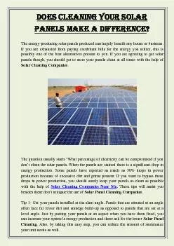 Does cleaning your solar panels make a difference?