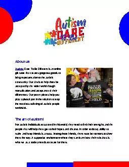 Gift Shop About Autism Awareness| Autism Dare To Be Different