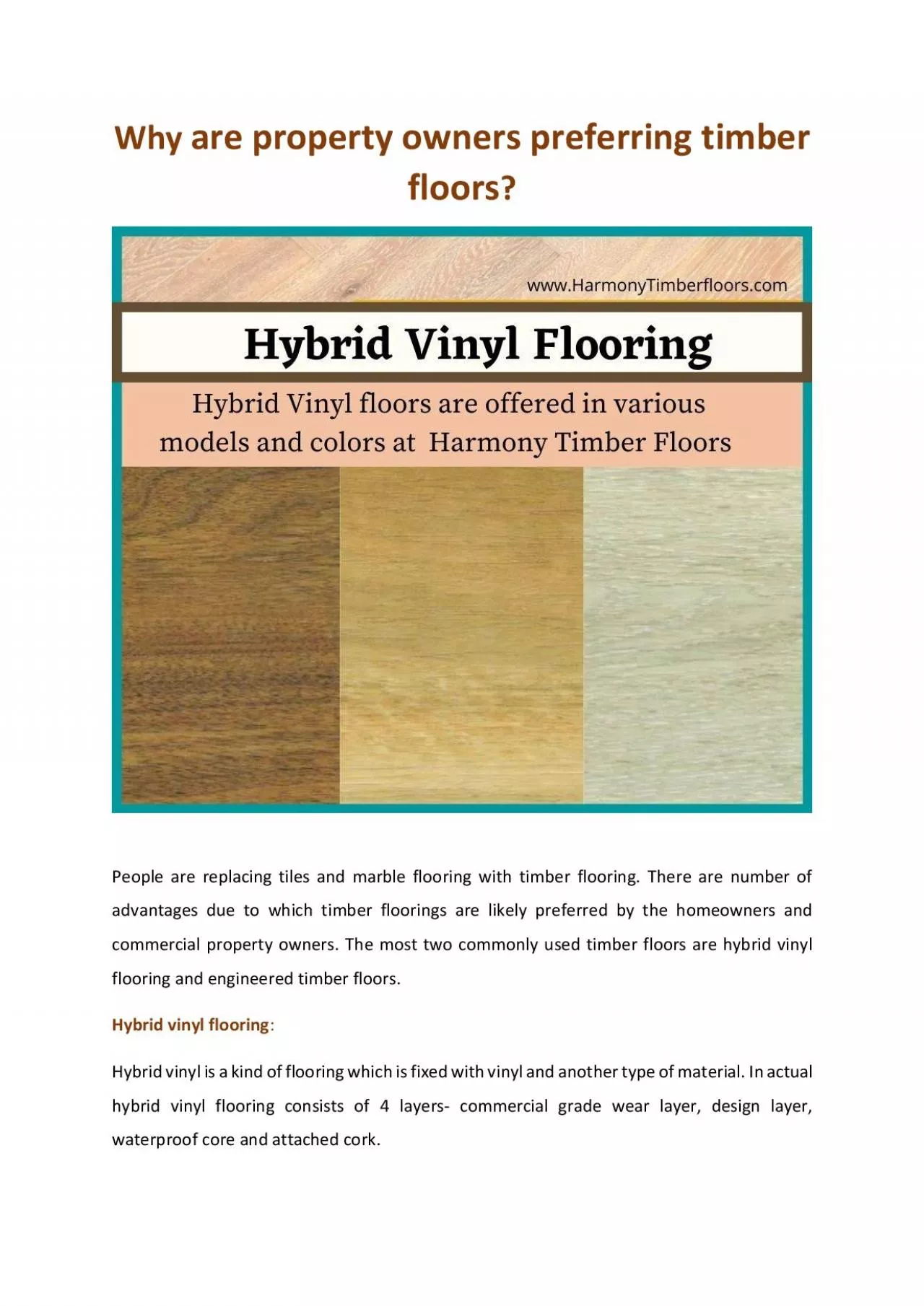 PDF-Why are property owners preferring timber floors?