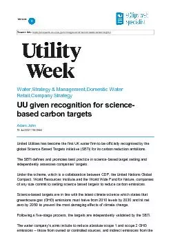 UU given recognition for science-based carbon targets