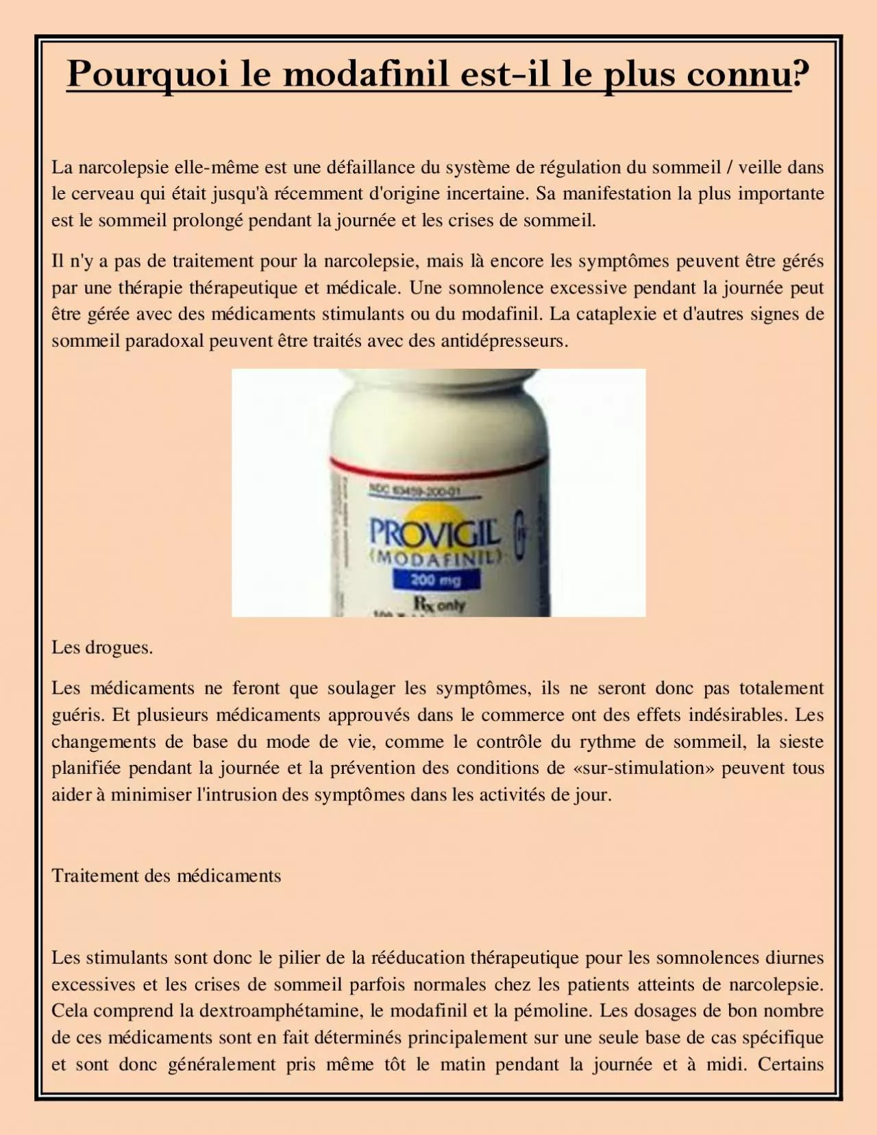 PDF-Pourquoi le modafinil est-il le plus connu?