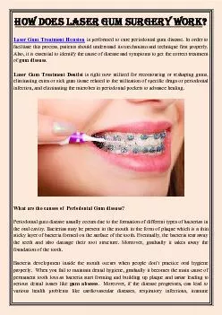 How Does Laser Gum Surgery Work?