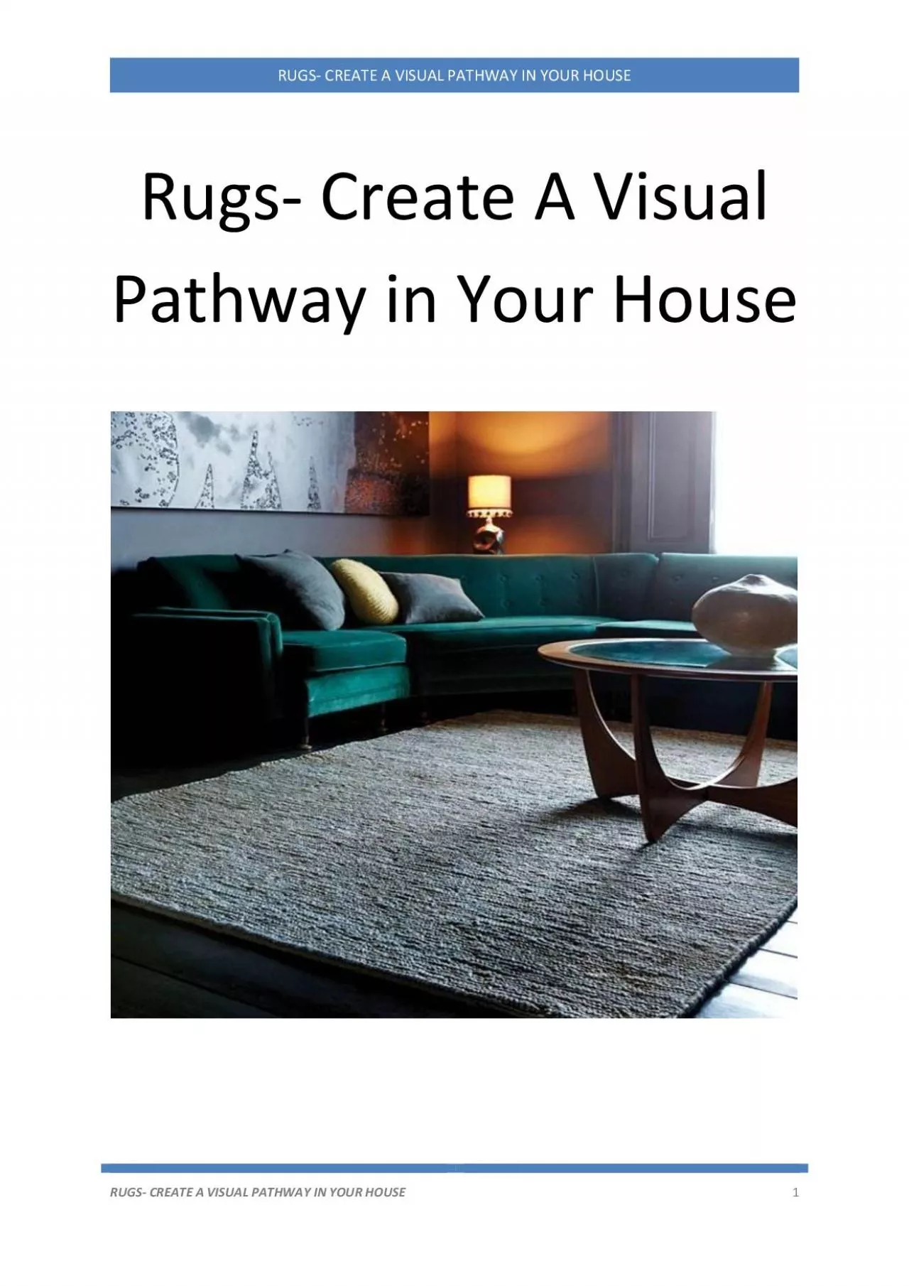 PDF-Rugs- Create A Visual Pathway in Your House