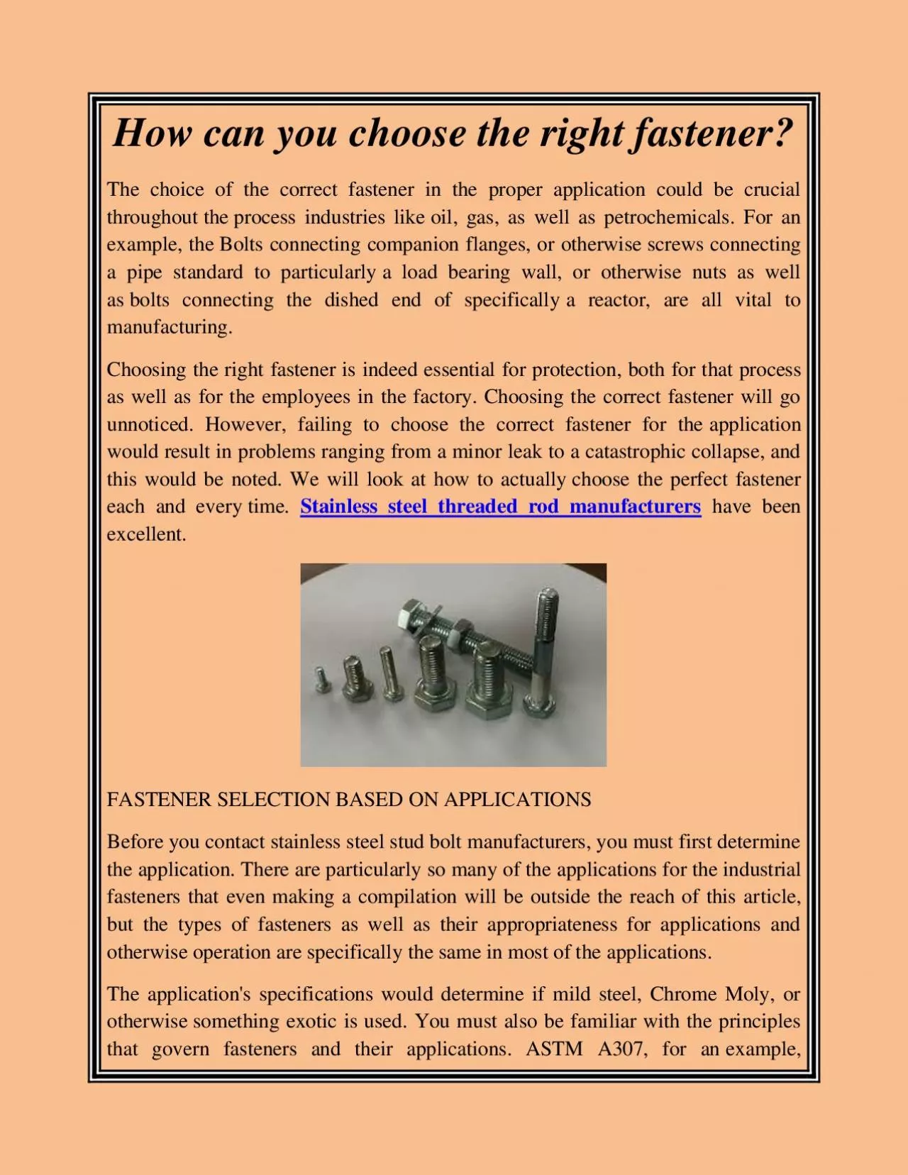 PDF-How can you choose the right fastener?