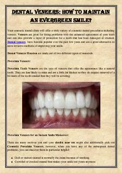 Dental Veneers: How To Maintain An Evergreen Smile?