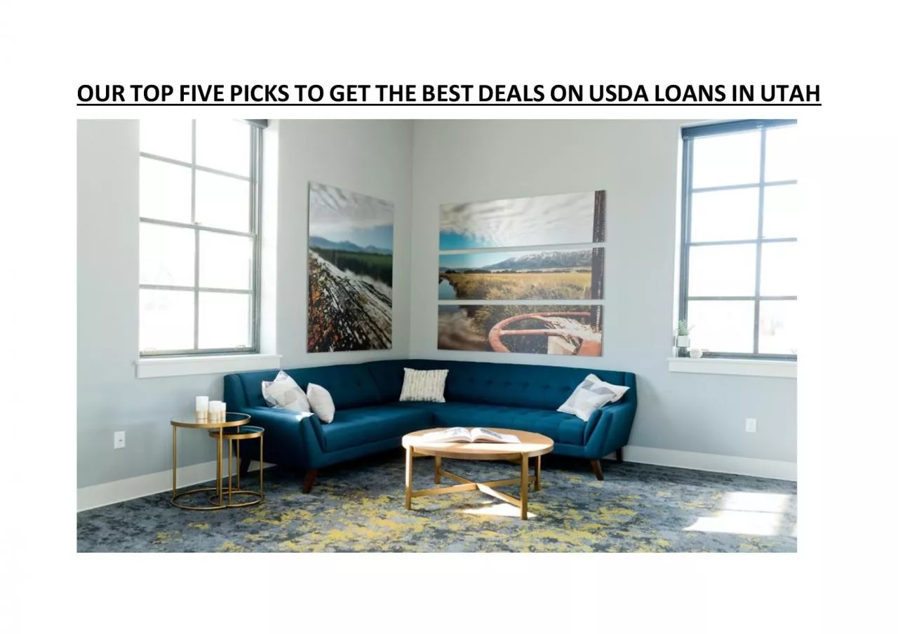 PDF-Our Top Five Picks to Get the Best Deals on Usda Loans in Utah