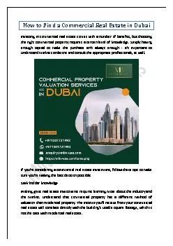 How to Find a Commercial Real Estate in Dubai