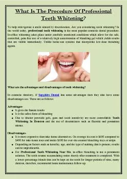 What Is The Procedure Of Professional Teeth Whitening?