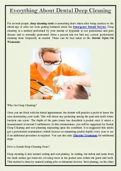 Everything About Dental Deep Cleaning