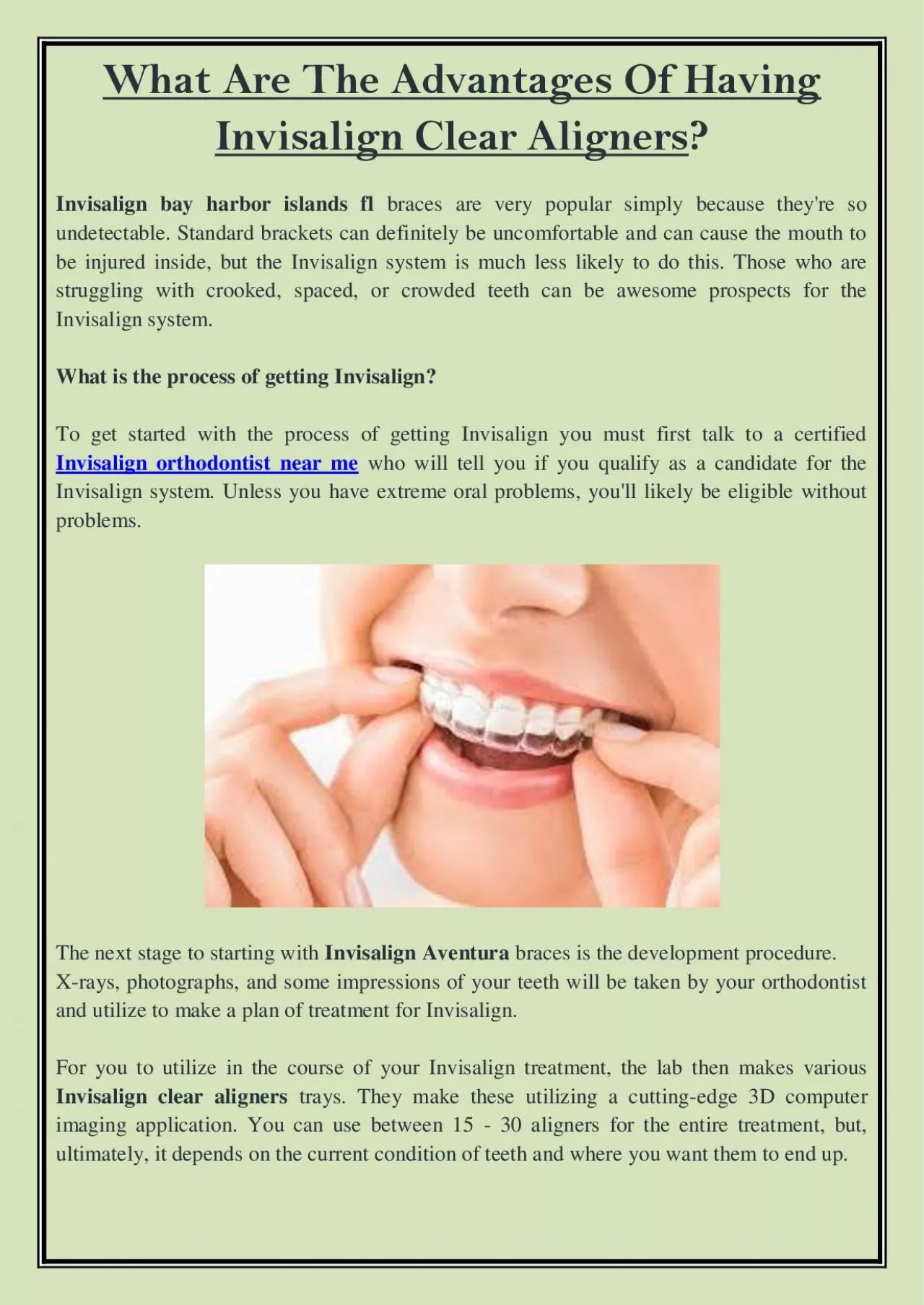 PDF-What Are The Advantages Of Having Invisalign Clear Aligners?