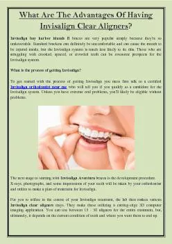 What Are The Advantages Of Having Invisalign Clear Aligners?