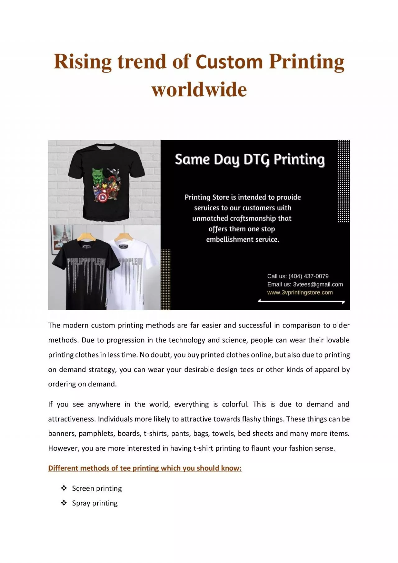 PDF-Rising trend of Custom Printing worldwide