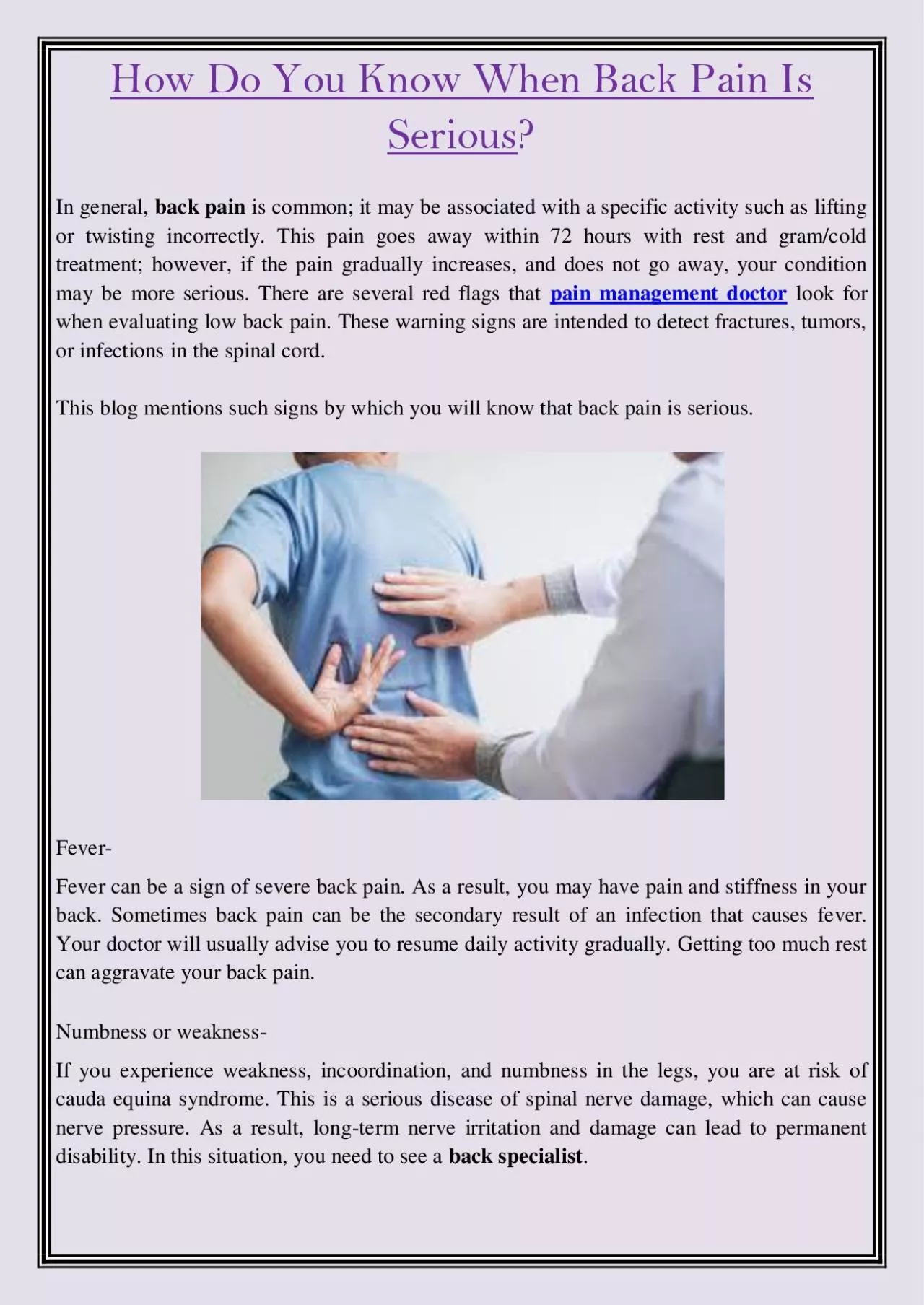 PDF-How Do You Know When Back Pain Is Serious?