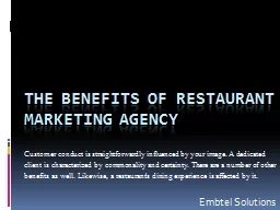 Benefits of Restaurant Marketing Agency | Embtel Solutions