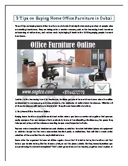 3 Tips on Buying Home Office Furniture in Dubai
