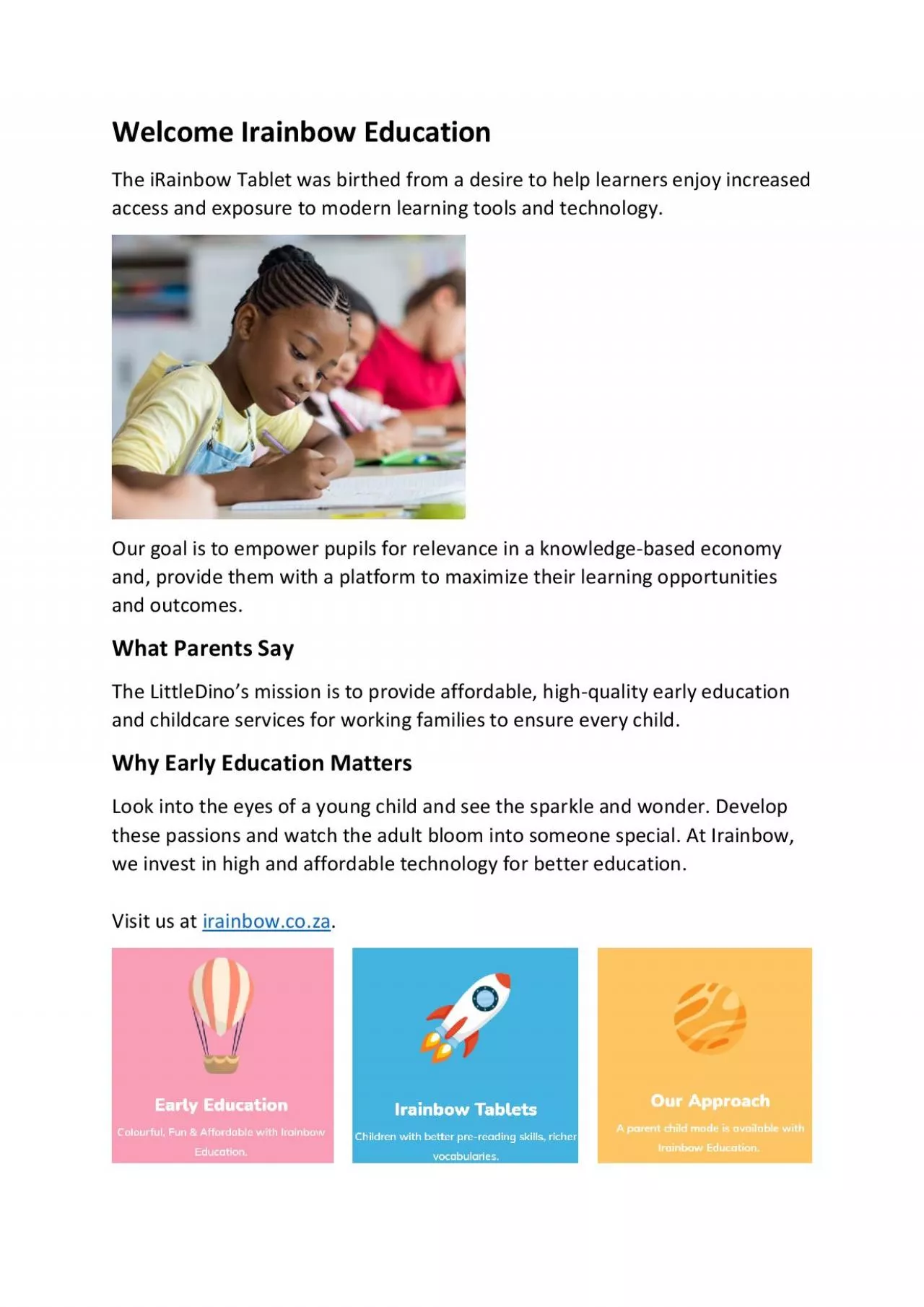 PDF-Welcome Irainbow Education