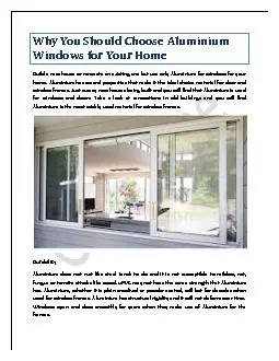 Why You Should Choose Aluminium Windows for Your Home