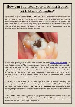 How can you treat your Tooth Infection with Home Remedies?