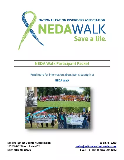 NEDA Walk Participant Packet