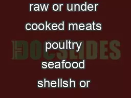 SMALL PLATE  RAW BA MEAT SU F YOU TU Consuming raw or under cooked meats poultry seafood shellsh or eggs may increase your risk of food borne illness