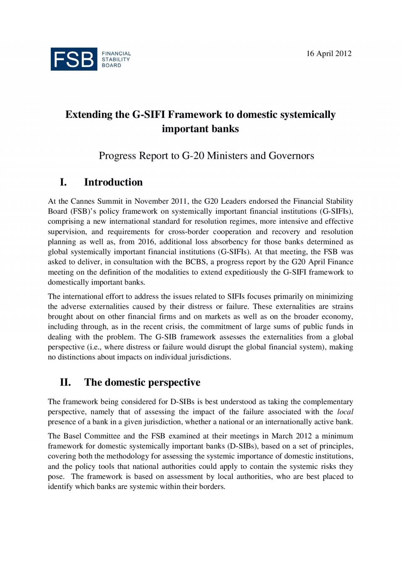 PDF-Progress Report to G20 At the Cannes Summit in November 2011 the GBoa