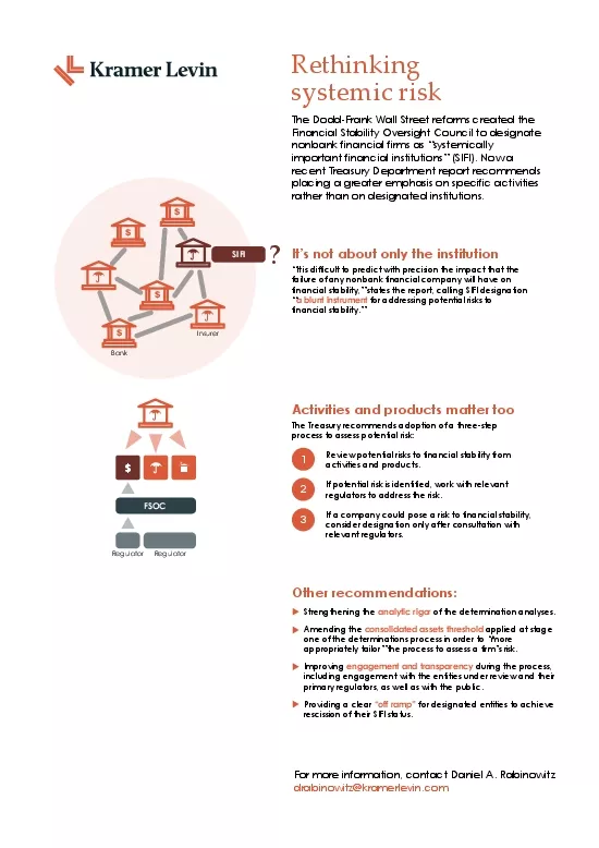 Rethinking systemic riskThe DoddFrank Wall Street reforms created the